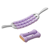 Maxbell Massage Roller Stick Gym Handheld Shoulders Thighs Sports Body Muscle Roller Purple