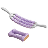 Maxbell Massage Roller Stick Gym Handheld Shoulders Thighs Sports Body Muscle Roller Purple