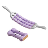 Maxbell Massage Roller Stick Gym Handheld Shoulders Thighs Sports Body Muscle Roller Purple