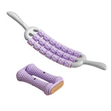 Maxbell Massage Roller Stick Gym Handheld Shoulders Thighs Sports Body Muscle Roller Purple