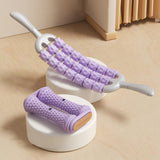 Maxbell Massage Roller Stick Gym Handheld Shoulders Thighs Sports Body Muscle Roller Purple