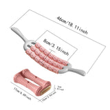 Maxbell Massage Roller Stick Gym Handheld Shoulders Thighs Sports Body Muscle Roller Pink