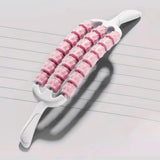 Maxbell Massage Roller Stick Gym Handheld Shoulders Thighs Sports Body Muscle Roller Pink