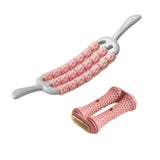 Maxbell Massage Roller Stick Gym Handheld Shoulders Thighs Sports Body Muscle Roller Pink