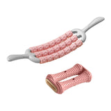 Maxbell Massage Roller Stick Gym Handheld Shoulders Thighs Sports Body Muscle Roller Pink