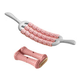 Maxbell Massage Roller Stick Gym Handheld Shoulders Thighs Sports Body Muscle Roller Pink
