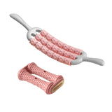 Maxbell Massage Roller Stick Gym Handheld Shoulders Thighs Sports Body Muscle Roller Pink