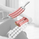 Maxbell Massage Roller Stick Gym Handheld Shoulders Thighs Sports Body Muscle Roller Pink