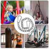 Maxbell Heavy Duty Chain Thick Stainless Steel Chain for Porch Tree Swing Boxing Bag 990mm silvery