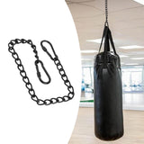 Maxbell Heavy Duty Chain Thick Stainless Steel Chain for Porch Tree Swing Boxing Bag 990mm black