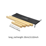 Maxbell 4Pcs Bamboo Full Body Massage Stick Versatile Lightweight Traditional Manual