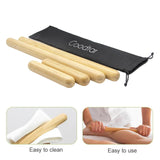Maxbell 4Pcs Bamboo Full Body Massage Stick Versatile Lightweight Traditional Manual