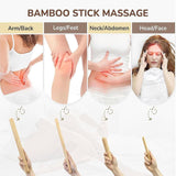 Maxbell 4Pcs Bamboo Full Body Massage Stick Versatile Lightweight Traditional Manual