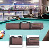 Maxbell Pool Cue Case Portable Handle with Adjustable Shoulder Strap 2 Cues Capacity Coffee