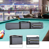 Maxbell Pool Cue Case Portable Handle with Adjustable Shoulder Strap 2 Cues Capacity Gray