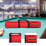 Maxbell Pool Cue Case Portable Handle with Adjustable Shoulder Strap 2 Cues Capacity Red