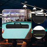 Maxbell Pool Cue Case Portable Handle with Adjustable Shoulder Strap 2 Cues Capacity Black