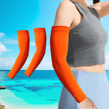 Maxbell Sports Arm Sleeves Summer Compact Protecive Cover for Playing Walking Tennis orange