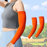 Maxbell Sports Arm Sleeves Summer Compact Protecive Cover for Playing Walking Tennis orange