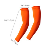 Maxbell Sports Arm Sleeves Summer Compact Protecive Cover for Playing Walking Tennis orange