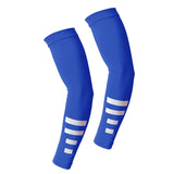 Maxbell Sports Arm Sleeves Summer Compact Protecive Cover for Playing Walking Tennis blue reflective