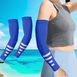 Maxbell Sports Arm Sleeves Summer Compact Protecive Cover for Playing Walking Tennis blue reflective