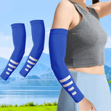 Maxbell Sports Arm Sleeves Summer Compact Protecive Cover for Playing Walking Tennis blue reflective