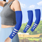 Maxbell Sports Arm Sleeves Summer Compact Protecive Cover for Playing Walking Tennis blue reflective