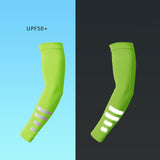 Maxbell Sports Arm Sleeves Summer Compact Protecive Cover for Playing Walking Tennis green reflective