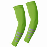 Maxbell Sports Arm Sleeves Summer Compact Protecive Cover for Playing Walking Tennis green reflective