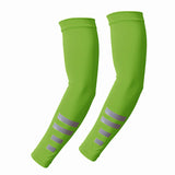 Maxbell Sports Arm Sleeves Summer Compact Protecive Cover for Playing Walking Tennis green reflective