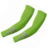 Maxbell Sports Arm Sleeves Summer Compact Protecive Cover for Playing Walking Tennis green reflective