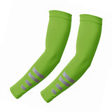 Maxbell Sports Arm Sleeves Summer Compact Protecive Cover for Playing Walking Tennis green reflective