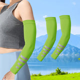 Maxbell Sports Arm Sleeves Summer Compact Protecive Cover for Playing Walking Tennis green reflective