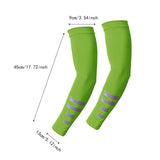 Maxbell Sports Arm Sleeves Summer Compact Protecive Cover for Playing Walking Tennis green reflective