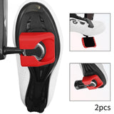 Maxbell 2 Pieces Bike Pedal Adapter Premium Road Cycling Bicycle Flat Step Converter Red