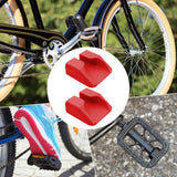 Maxbell 2 Pieces Bike Pedal Adapter Premium Road Cycling Bicycle Flat Step Converter Red