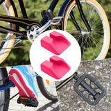 Maxbell 2 Pieces Bike Pedal Adapter Premium Road Cycling Bicycle Flat Step Converter Pink