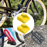 Maxbell 2 Pieces Bike Pedal Adapter Premium Road Cycling Bicycle Flat Step Converter Yellow