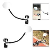 Maxbell Bicycle Bell Rearview Mirror Rotatable Easy to Install Bike Mirror with Bell Left