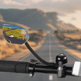 Maxbell Bicycle Bell Rearview Mirror Rotatable Easy to Install Bike Mirror with Bell Left