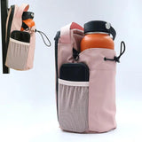 Maxbell Magnetic Water Bottle Carrier Bag for Travel Accessory Multipurpose Portable Pink