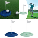 Maxbell Golf Putting Cup Silicone Portable with Flag Easy Use Sturdy Hole Cup Adults Blue
