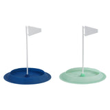 Maxbell Golf Putting Cup Silicone Portable with Flag Easy Use Sturdy Hole Cup Adults Blue