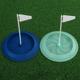Maxbell Golf Putting Cup Silicone Portable with Flag Easy Use Sturdy Hole Cup Adults Blue