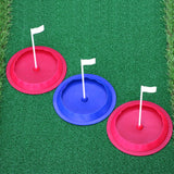 Maxbell Golf Putting Cup Silicone Portable with Flag Easy Use Sturdy Hole Cup Adults Blue