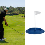 Maxbell Golf Putting Cup Silicone Portable with Flag Easy Use Sturdy Hole Cup Adults Blue