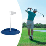 Maxbell Golf Putting Cup Silicone Portable with Flag Easy Use Sturdy Hole Cup Adults Blue