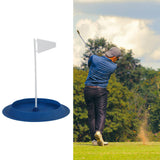 Maxbell Golf Putting Cup Silicone Portable with Flag Easy Use Sturdy Hole Cup Adults Blue