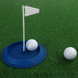 Maxbell Golf Putting Cup Silicone Portable with Flag Easy Use Sturdy Hole Cup Adults Blue